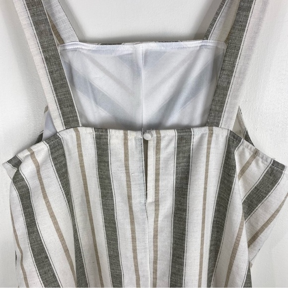 Altar'd State Layla Linen Chevron Striped Sleeveless Mini Sun Dress Size Medium - Picture 3 of 5